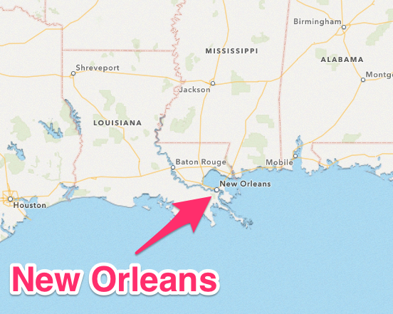 Map of New Orleans 