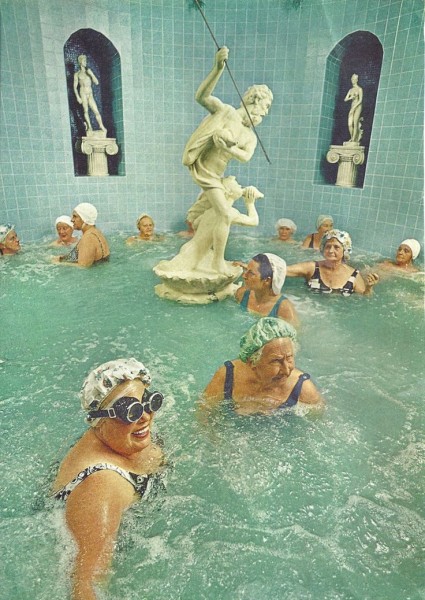 Women enjoy a heated whirlpool in St. Petersburg, FL 1973