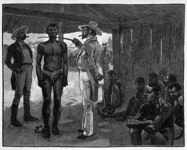 Spanish "gentlemen" selecting slaves in Cuba, 1837.