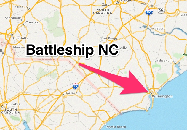 Map of Wilmington, NC