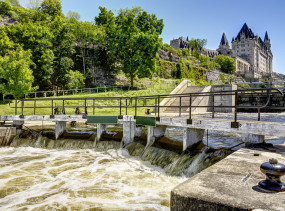 The rideau canal in Ottawa