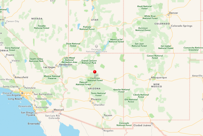 Map of Flagstaff, AZ