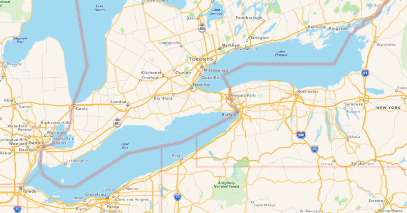 Map of Buffalo Niagara
