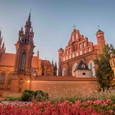 St Anne's and Bernadine's Churches in Vilnius, Lithuania