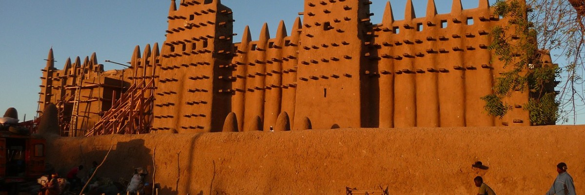 Mali's mosques are a remnant of the Songhai and Mali empires impacts on the region.