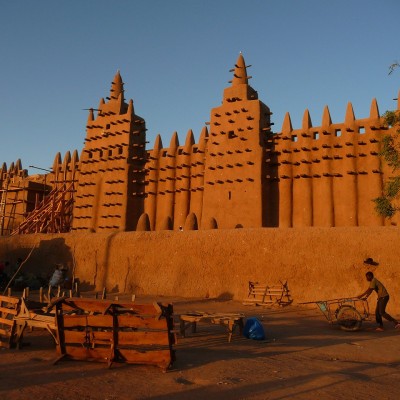 Mali's mosques are a remnant of the Songhai and Mali empires impacts on the region.