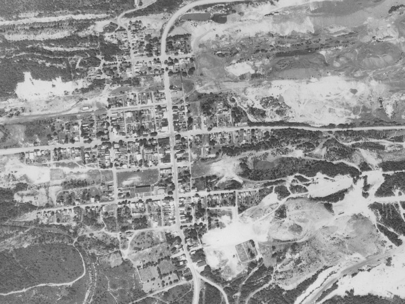 Aerial shot of Centralia, PA in 1981. 