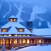 Stowe Mountain Rentals Winter Lodge. Photo via GoStowe.com